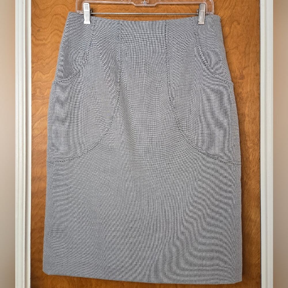 Worthington Womens Grey Pencil Skirt Petite Large